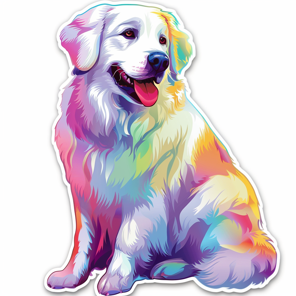 Sticker of Great Pyrenees dog  Vinyl Decal Sticker for Car, Laptop, Tumbler and more # F023673