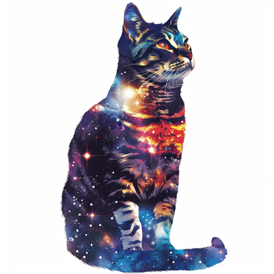 American Shorthair Cat majestic Expressive surreal Vinyl Decal Sticker for Car, Laptop, Tumbler and more # F018889