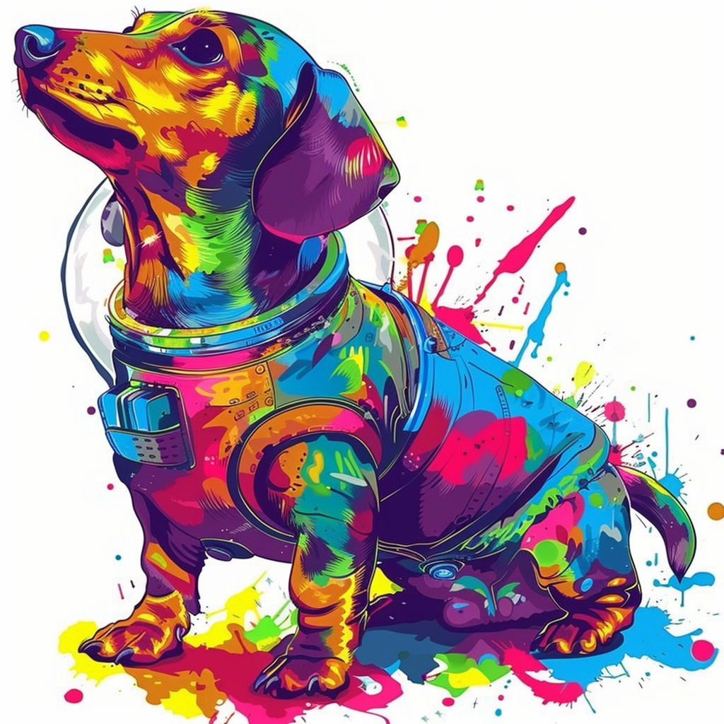 Dachshund Dog astronaut Vinyl Decal Sticker for Car, Laptop, Tumbler and more # F012922
