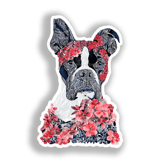 Boxer Dog Vinyl Decal Sticker for Car, Laptop, Tumbler and more # A018979-4" x 4"