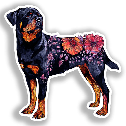Rottweiler Dog Vinyl Decal Sticker for Car, Laptop, Tumbler and more # A018088-4" x 4"