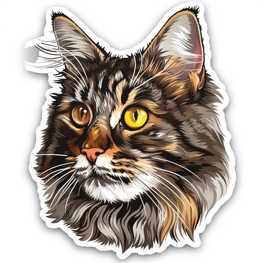 Maine Coon cat Vinyl Decal Sticker for Car, Laptop, Tumbler and more # F07643
