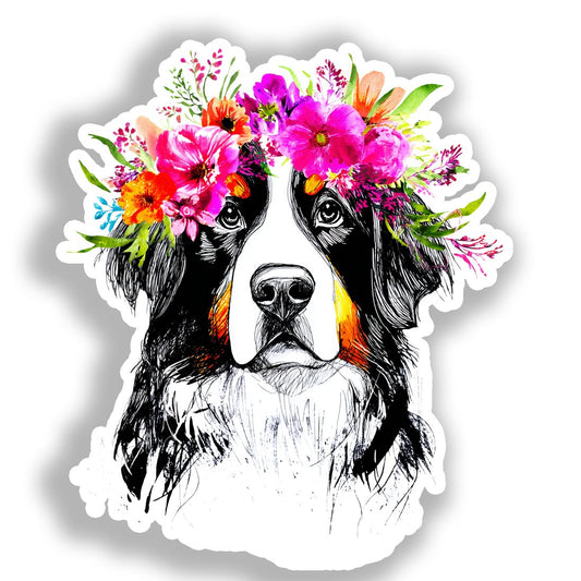 Bernese Mountain Dog Vinyl Decal Sticker for Car, Laptop, Tumbler and more # A018625-4" x 4"