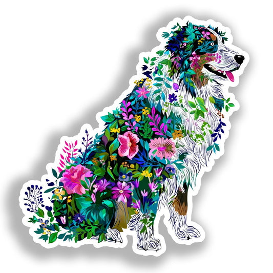 Australian Shepherd Dog Vinyl Decal Sticker for Car, Laptop, Tumbler and more # A018700-4" x 4"