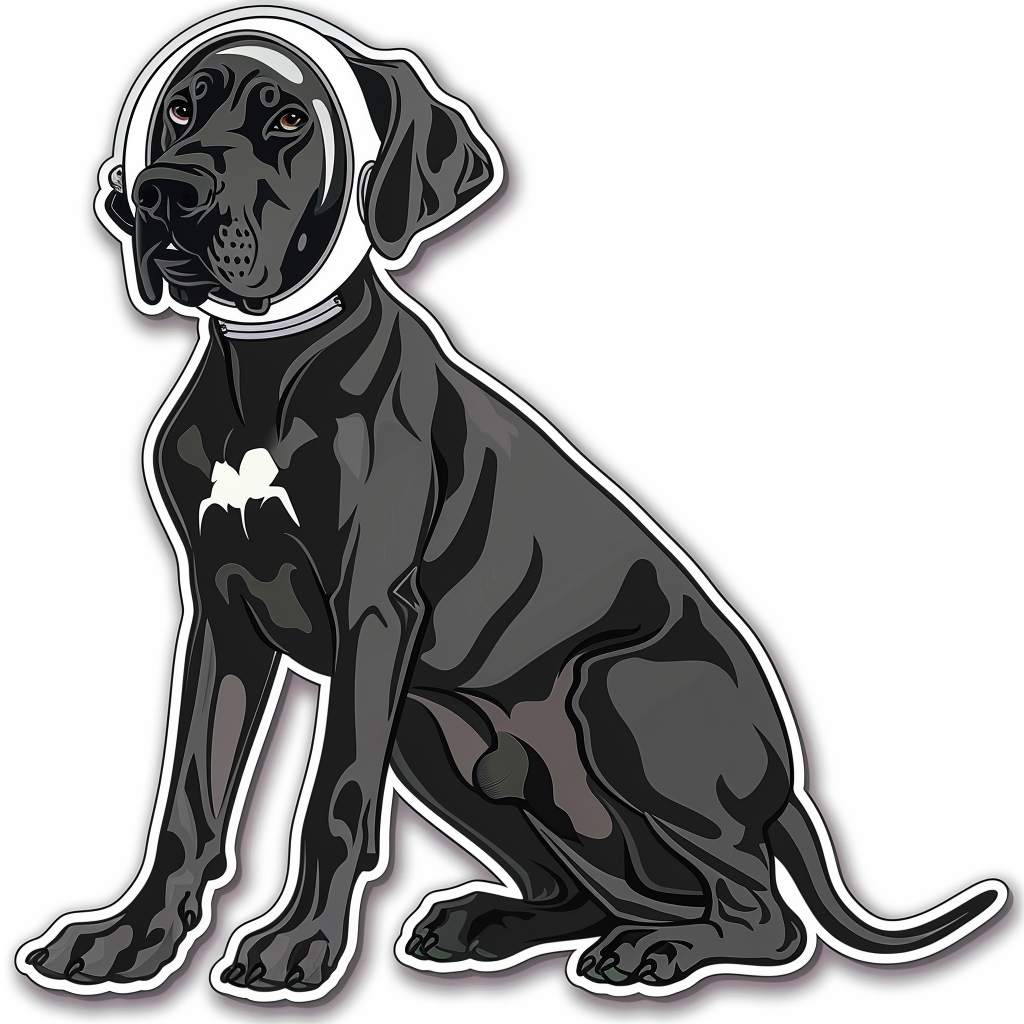 Great Dane Dog Expressive surreal Vinyl Decal Sticker for Car, Laptop, Tumbler and more # F022771