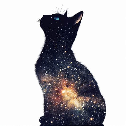 Abyssinian Cat astronaut majestic Expressive surreal Vinyl Decal Sticker for Car, Laptop, Tumbler and more # F021158-4" x 4"