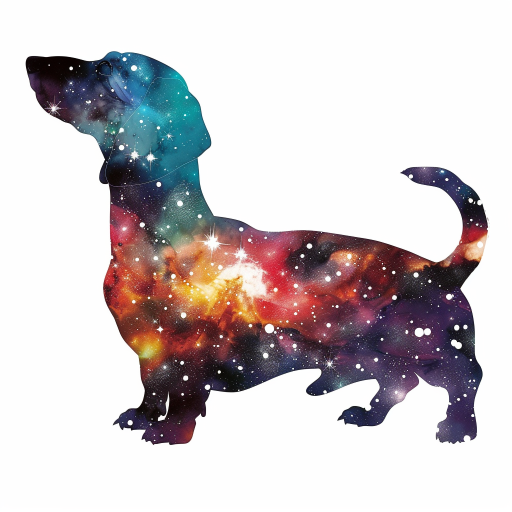 Dachshund Dog galaxy Vinyl Decal Sticker for Car, Laptop, Tumbler and more # F012974