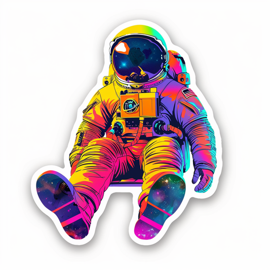Sticker of a Astronaut majestic Expressive surreal Vinyl Decal Sticker for Car, Laptop, Tumbler and more # F016901