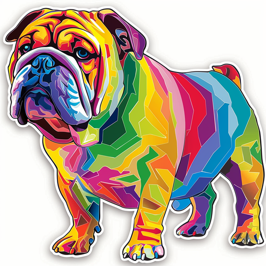 Bulldog Dog majestic Expressive surreal Vinyl Decal Sticker for Car, Laptop, Tumbler and more # F017403-8" x 8"