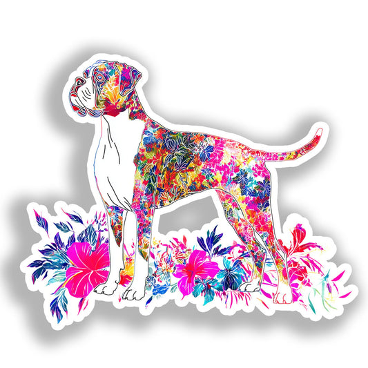 Boxer Dog Vinyl Decal Sticker for Car, Laptop, Tumbler and more # A018963-4" x 4"
