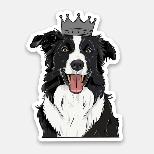 Border Collie Dog majestic Expressive surreal Vinyl Decal Sticker for Car, Laptop, Tumbler and more # F021775-4" x 4"
