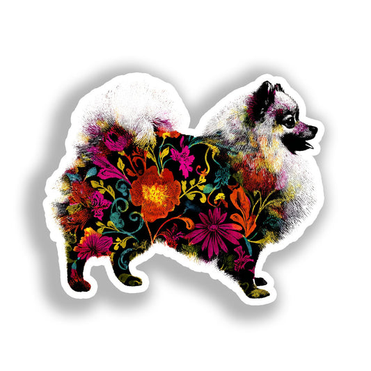 Pomeranian Dog Vinyl Decal Sticker for Car, Laptop, Tumbler and more # A017511-4" x 4"