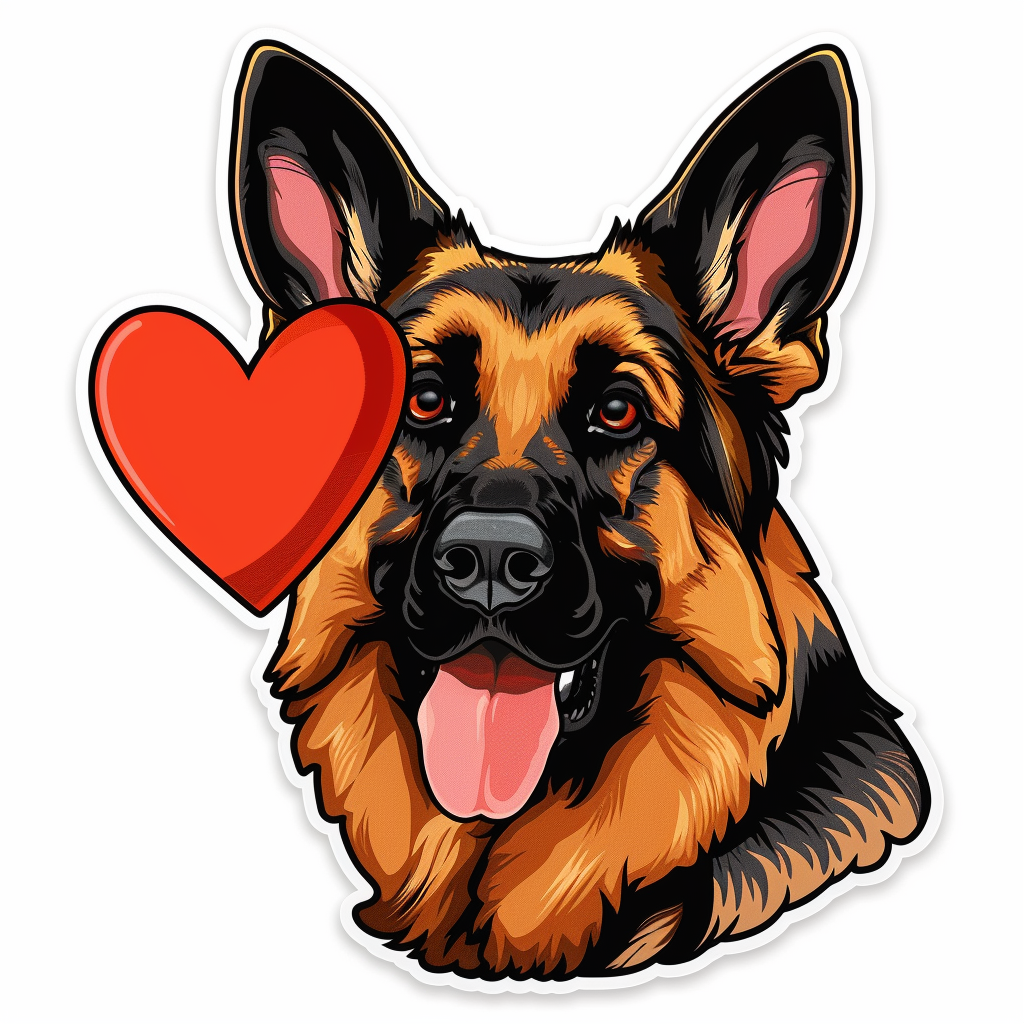 German Shepherd Dog Vinyl Decal Sticker for Car, Laptop, Tumbler and more # F011364