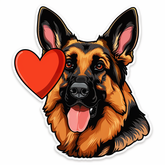 German Shepherd Dog Vinyl Decal Sticker for Car, Laptop, Tumbler and more # F011364