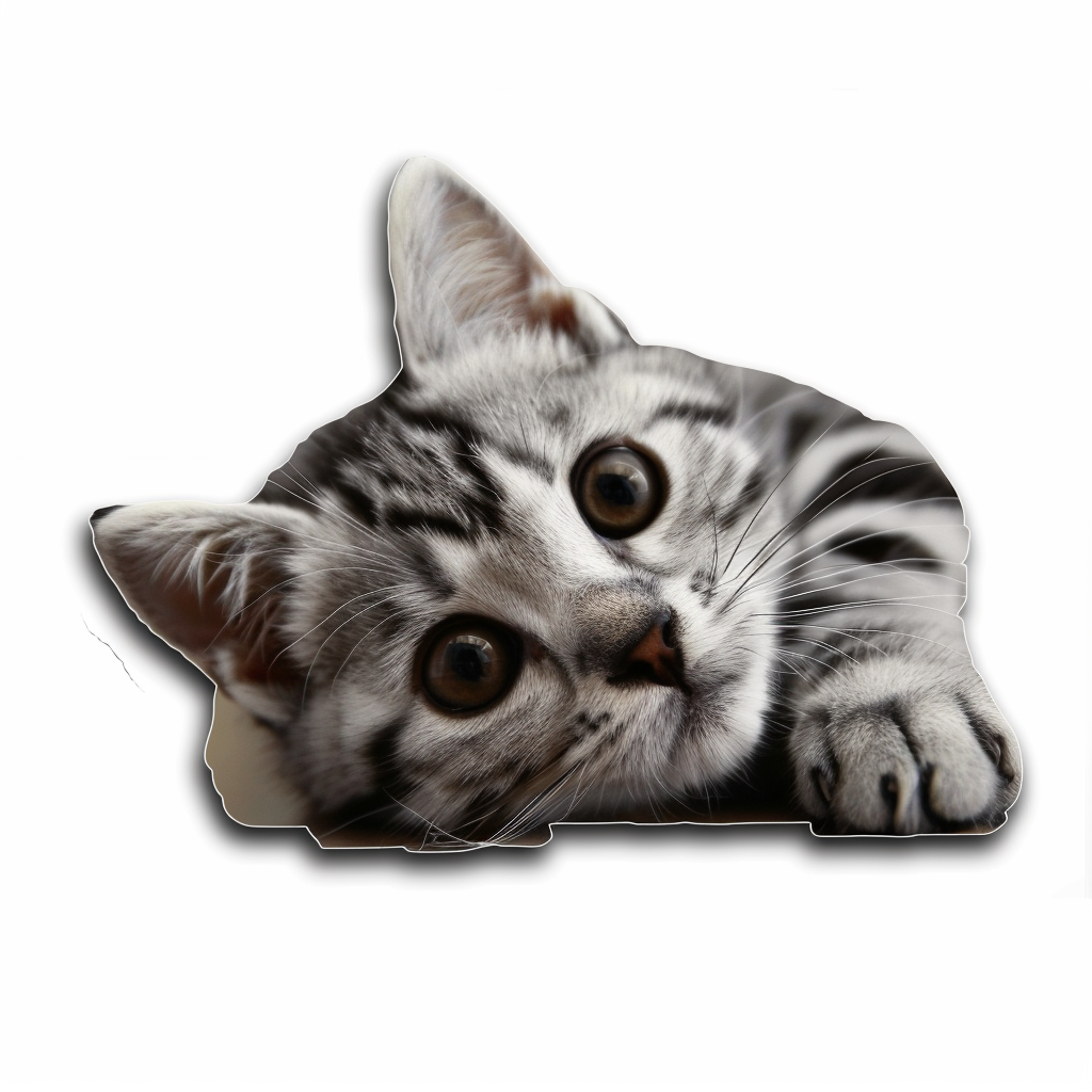 American Shorthair Cat majestic Expressive surreal Vinyl Decal Sticker for Car, Laptop, Tumbler and more # F018574