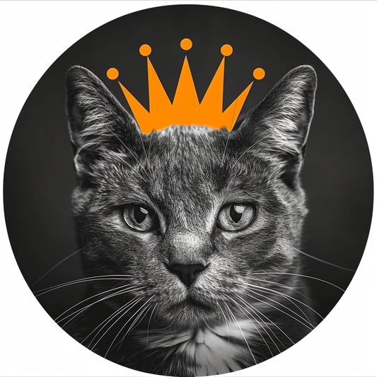 American Shorthair Cat majestic Expressive surreal Vinyl Decal Sticker for Car, Laptop, Tumbler and more # F019799-4" x 4"