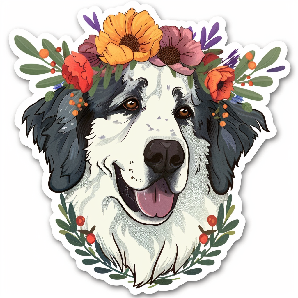 Sticker of Great Pyrenees dog  Vinyl Decal Sticker for Car, Laptop, Tumbler and more # F023624