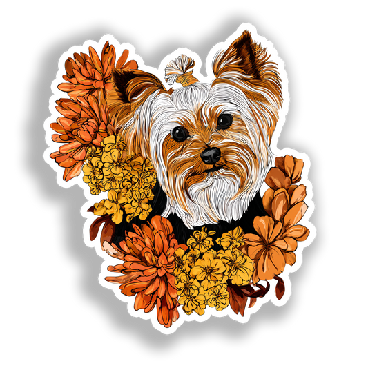 Yorkshire Terrier Dog Vinyl Decal Sticker for Car, Laptop, Tumbler and more # A017169-4" x 4"