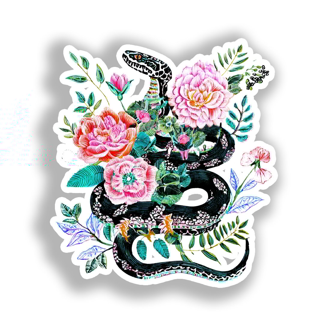 Snake   Vinyl Decal Sticker for Car, Laptop, Tumbler and more # A018367-4" x 4"