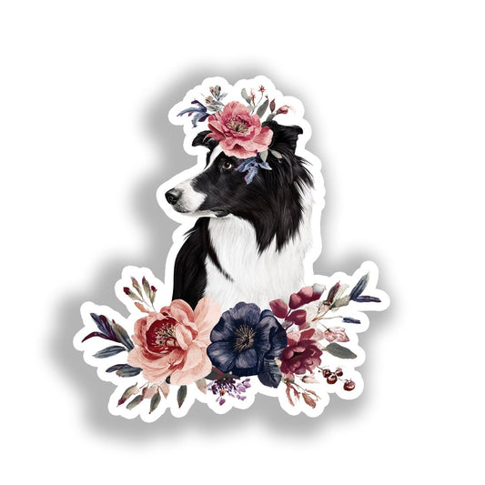 Border Callie Dog Vinyl Decal Sticker for Car, Laptop, Tumbler and more # A019043-4" x 4"