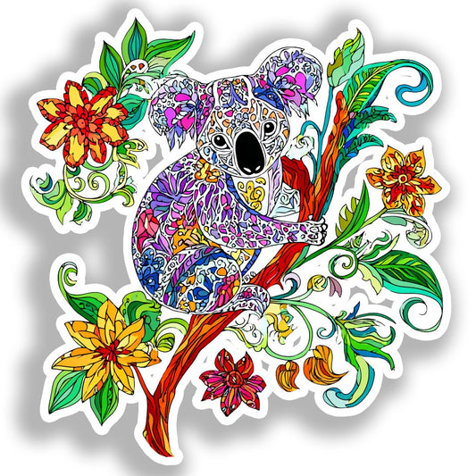 Koala Vinyl Decal Sticker for Car, Laptop, Tumbler and more # A018481-4" x 4"