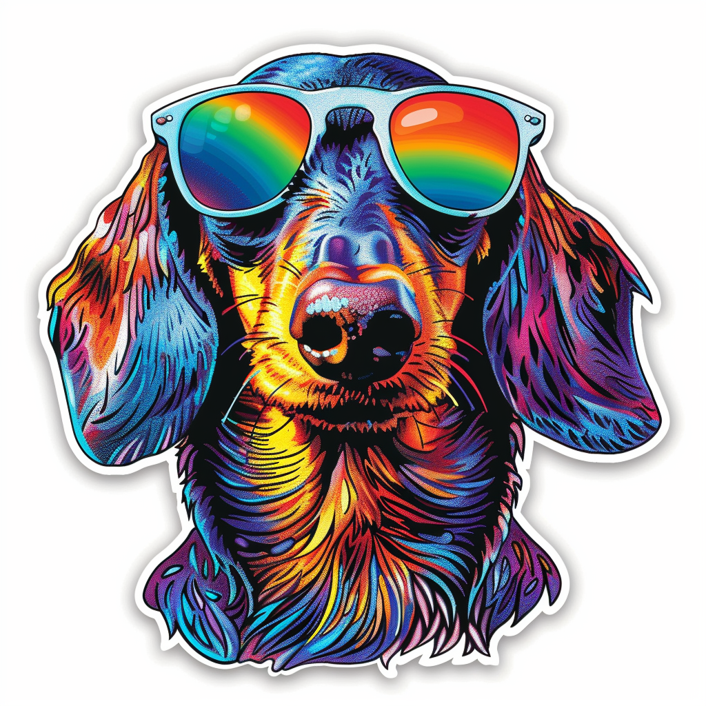 Dachshund Dog Vinyl Decal Sticker for Car, Laptop, Tumbler and more # F013000