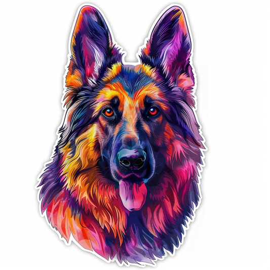 German Shepherd Dog cartoon Vinyl Decal Sticker for Car, Laptop, Tumbler and more # F011542