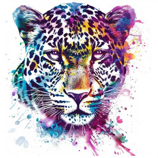 Leopard majestic Expressive surreal Vinyl Decal Sticker for Car, Laptop, Tumbler and more # F022428