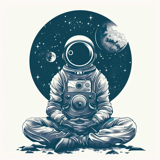 Sticker of a Astronaut majestic Expressive surreal Vinyl Decal Sticker for Car, Laptop, Tumbler and more # F016884