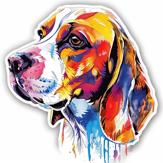 Beagle dog Vinyl Decal Sticker for Car, Laptop, Tumbler and more # F012013