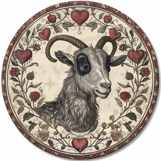 Goat majestic Expressive surreal Vinyl Decal Sticker for Car, Laptop, Tumbler and more # F020682-4" x 4"