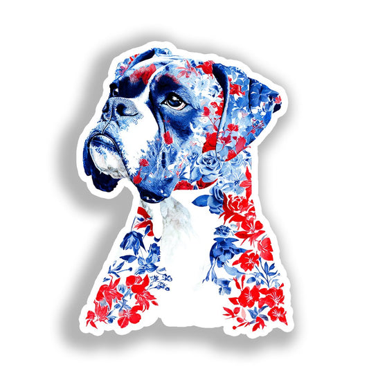 Boxer Dog Vinyl Decal Sticker for Car, Laptop, Tumbler and more # A018970-4" x 4"