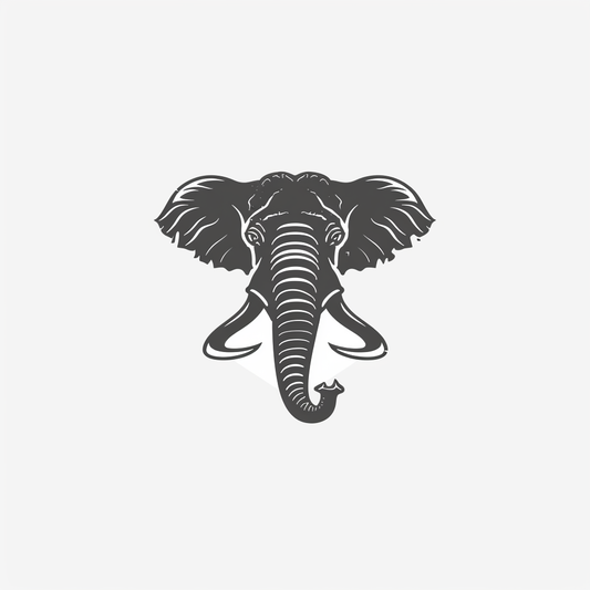Elephant Expressive surreal Vinyl Decal Sticker for Car, Laptop, Tumbler and more # F022257-4" x 4"
