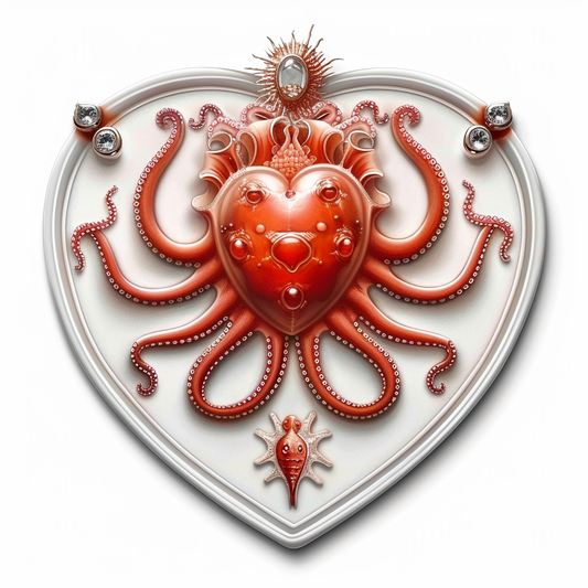 Octopus Heart Vinyl Decal Sticker for Car, Laptop, Tumbler and more # F015768-4" x 4"