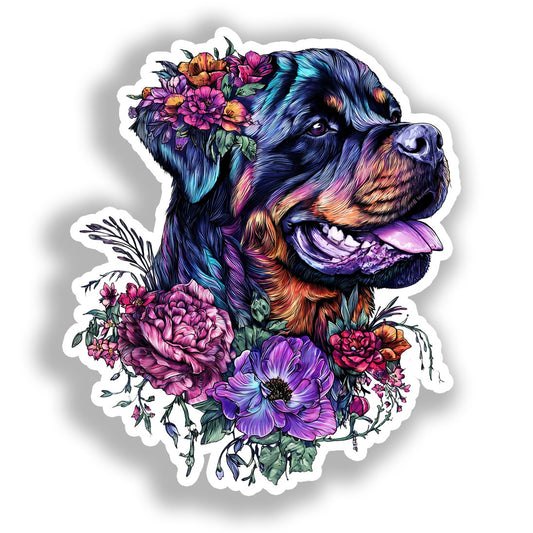 Rottweiler Dog Vinyl Decal Sticker for Car, Laptop, Tumbler and more # A018067-4" x 4"