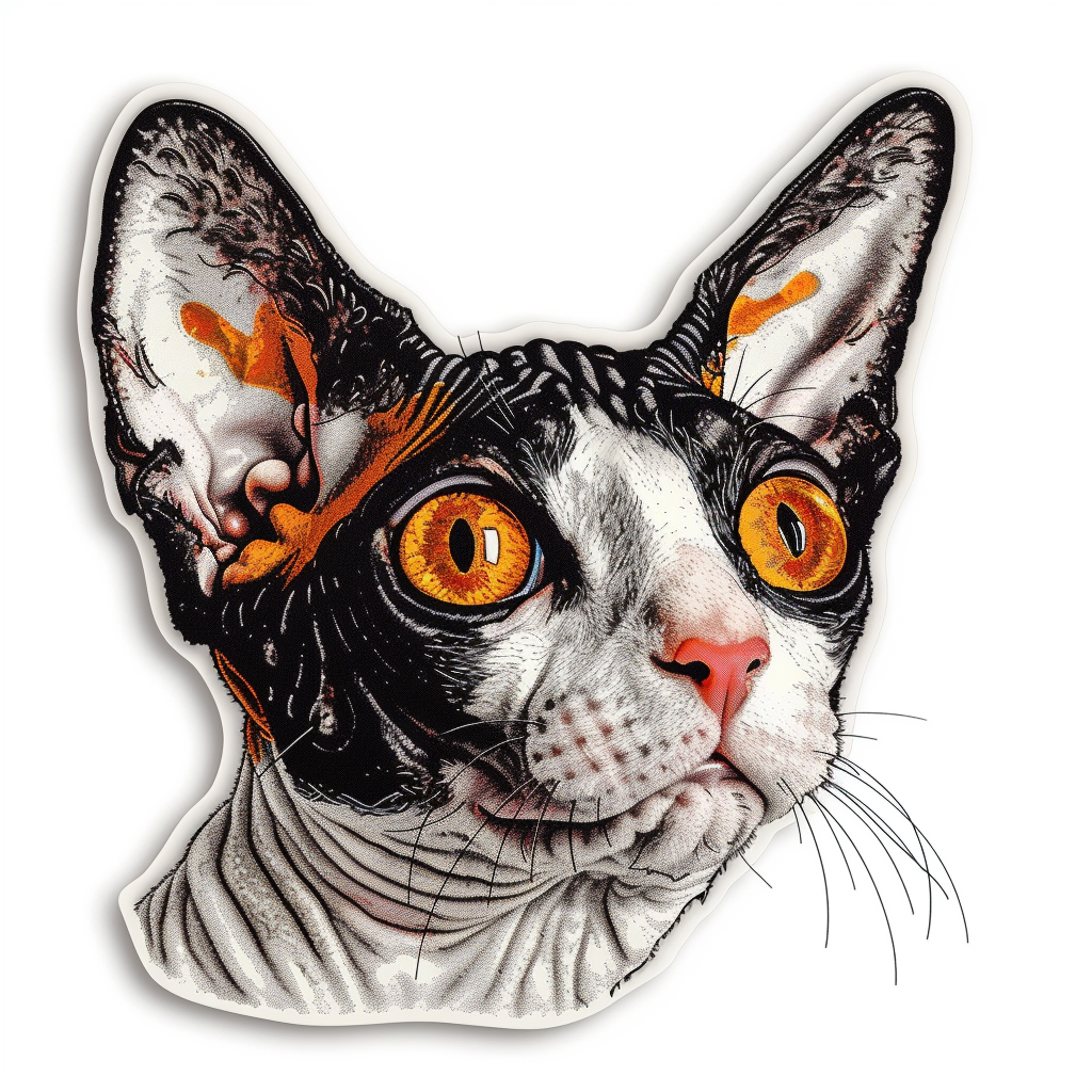 Devon Rex Cat Vinyl Decal Sticker for Car, Laptop, Tumbler and more # F09741