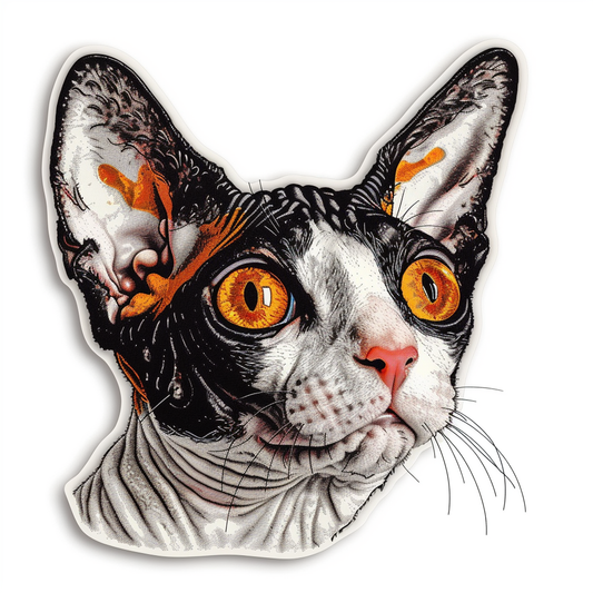 Devon Rex Cat Vinyl Decal Sticker for Car, Laptop, Tumbler and more # F09741
