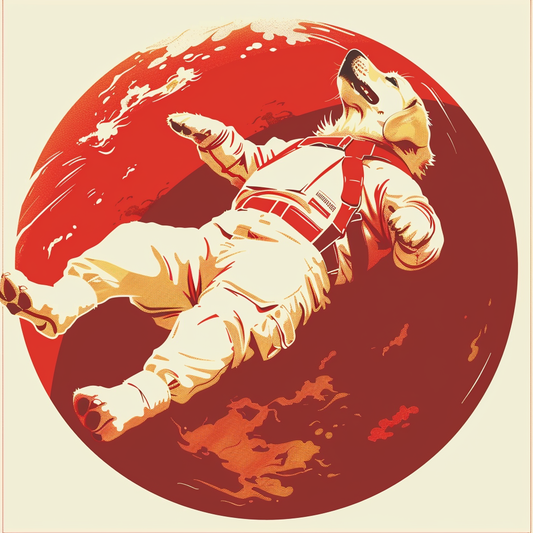 Golden Retriever Dog astronaut Vinyl Decal Sticker for Car, Laptop, Tumbler and more # F010522