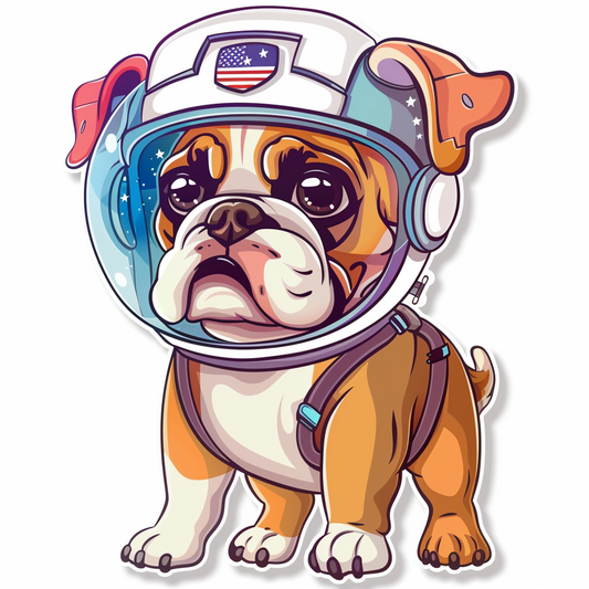 Bulldog Dog majestic Expressive surreal Vinyl Decal Sticker for Car, Laptop, Tumbler and more # F017705