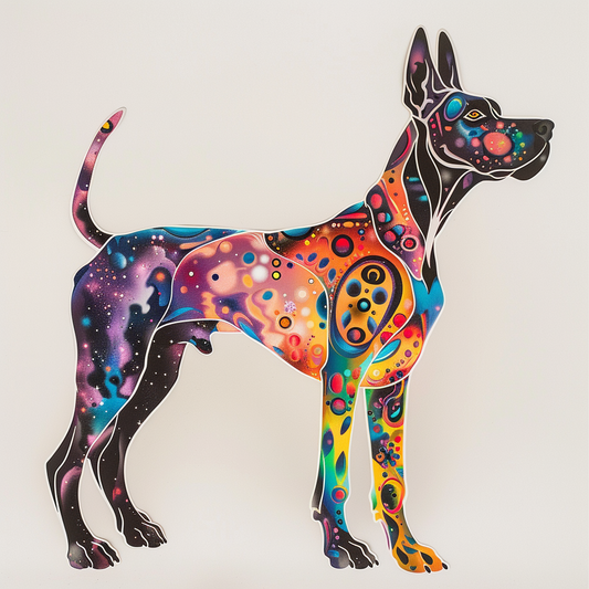 Great Dane Dog Expressive surreal Vinyl Decal Sticker for Car, Laptop, Tumbler and more # F022642