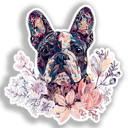 French Bulldog Dog Vinyl Decal Sticker for Car, Laptop, Tumbler and more # A019620-4" x 4"