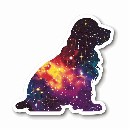 Cocker Spaniel Dog majestic Expressive surreal Vinyl Decal Sticker for Car, Laptop, Tumbler and more # F020364-4" x 4"
