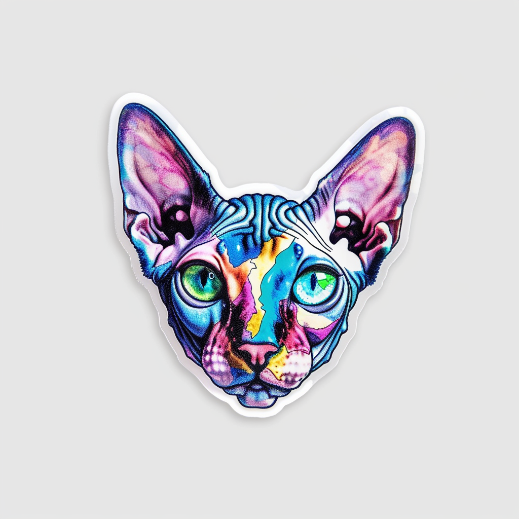 Sphynx Cat Vinyl Decal Sticker for Car, Laptop, Tumbler and more # F010037