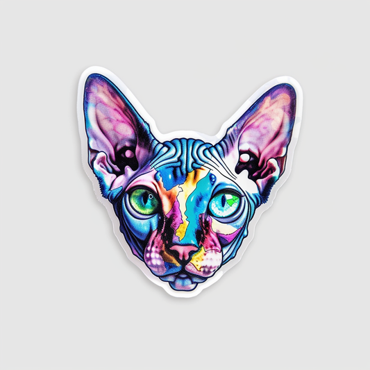 Sphynx Cat Vinyl Decal Sticker for Car, Laptop, Tumbler and more # F010037