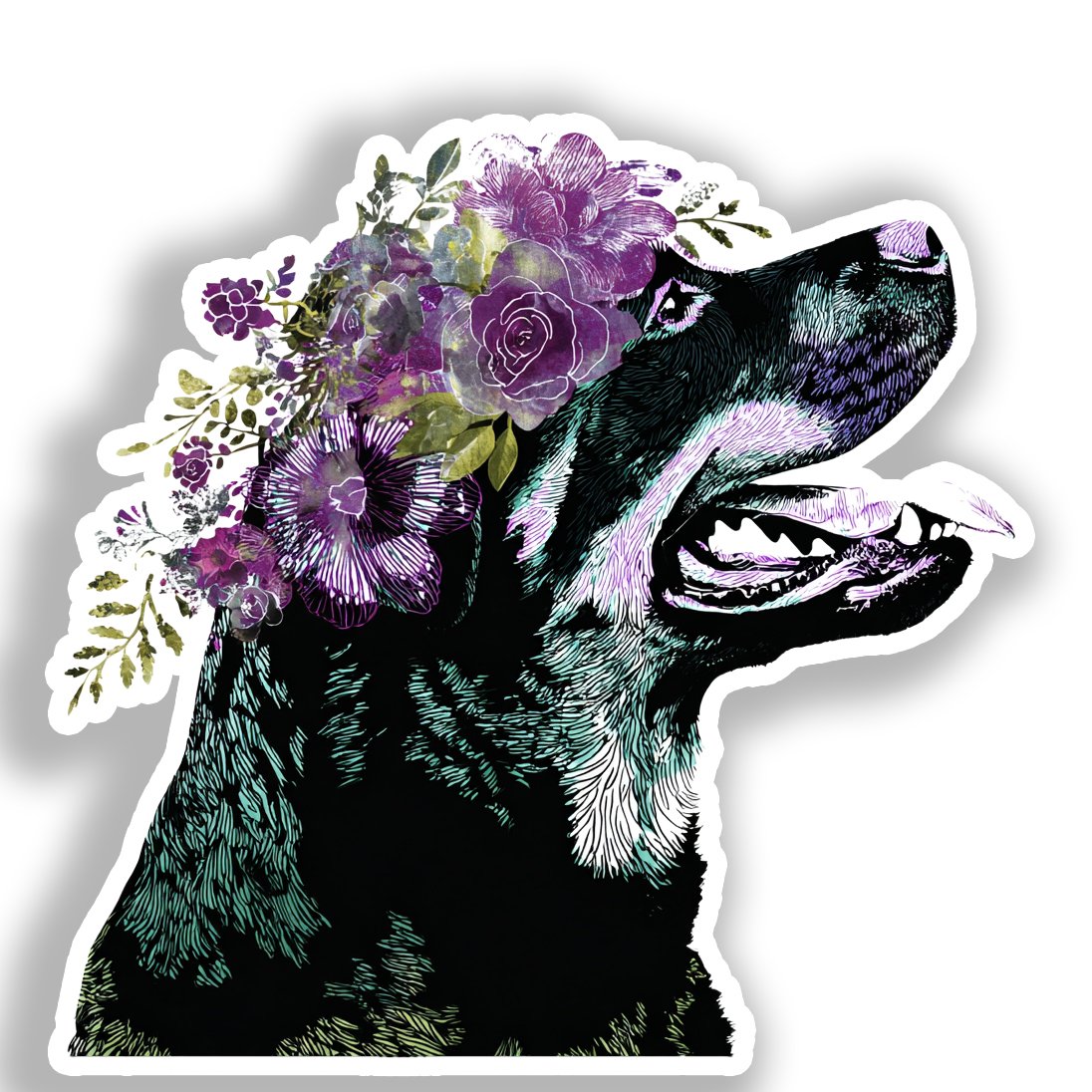Rottweiler Dog Vinyl Decal Sticker for Car, Laptop, Tumbler and more # A018139-4" x 4"