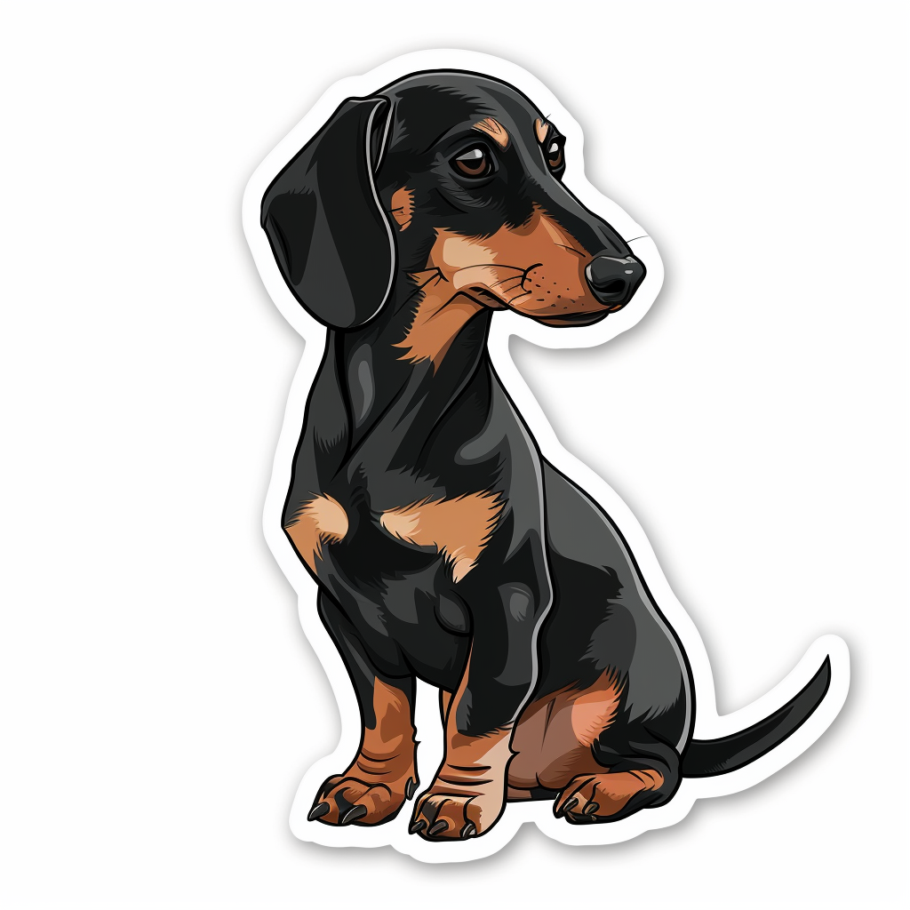 Dachshund Dog Vinyl Decal Sticker for Car, Laptop, Tumbler and more # F013143