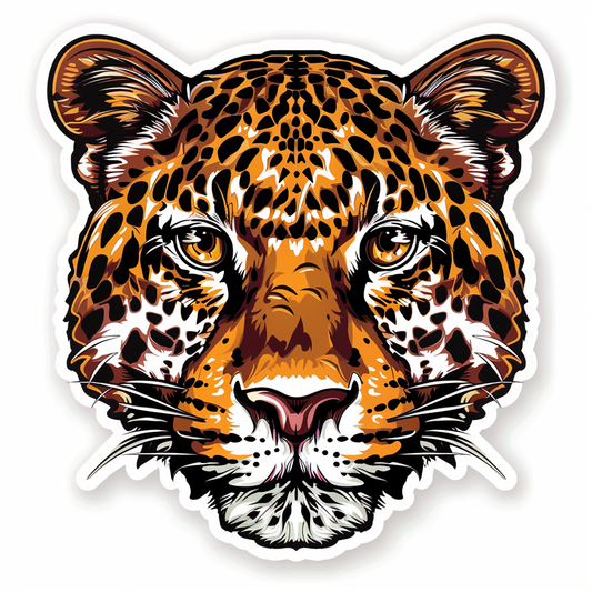Leopard majestic Expressive surreal Vinyl Decal Sticker for Car, Laptop, Tumbler and more # F022600
