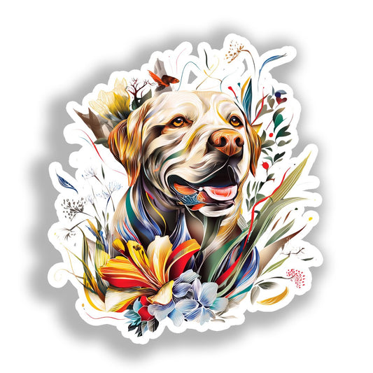 Labrador Retriever Dog Vinyl Decal Sticker for Car, Laptop, Tumbler and more # A019470-4" x 4"