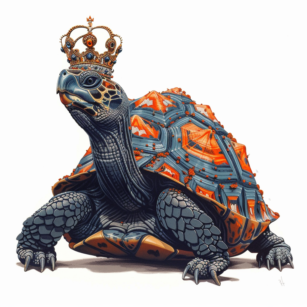 Sticker of a turtle majestic Expressive surreal Vinyl Decal Sticker for Car, Laptop, Tumbler and more # F021970