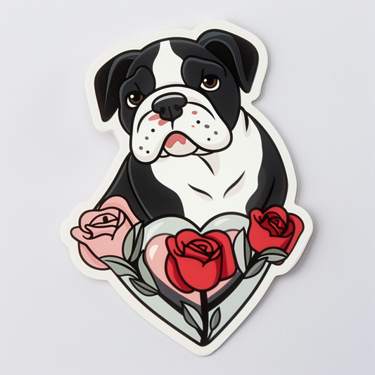 Bulldog Dog majestic Expressive surreal Vinyl Decal Sticker for Car, Laptop, Tumbler and more # F017655